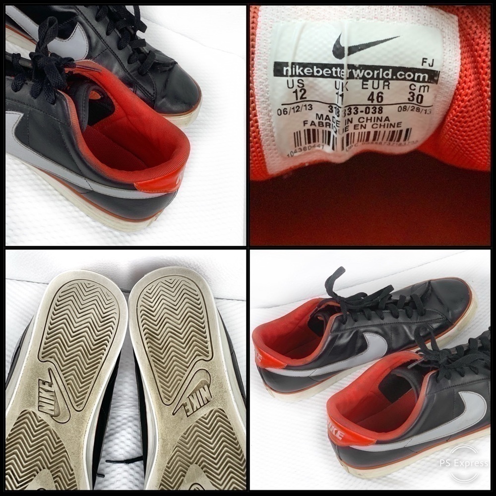 NIKE Shoes-Fair Condition Leather Upper Red/Black - Picture 8 of 8